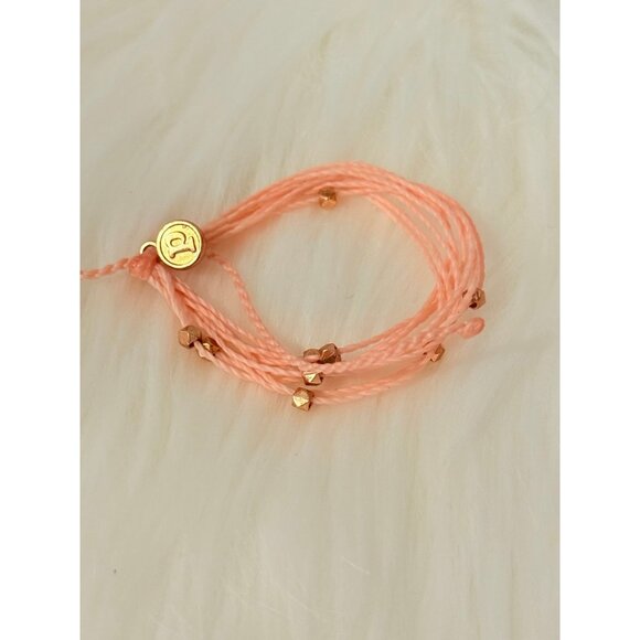 Pura Vida Pink Strand Rose Gold Beads Bracelet - Picture 3 of 3